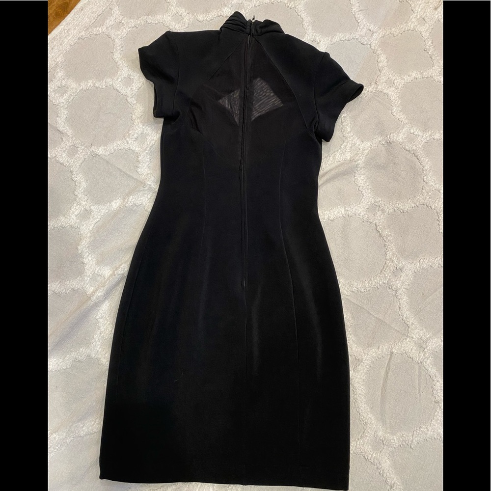 Vintage Fitted Black Mini Dress New Years - Picture 2 of 2